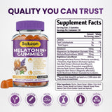 Sakoon Nutrition Melatonin Gummies 10mg displayed on a wooden table
