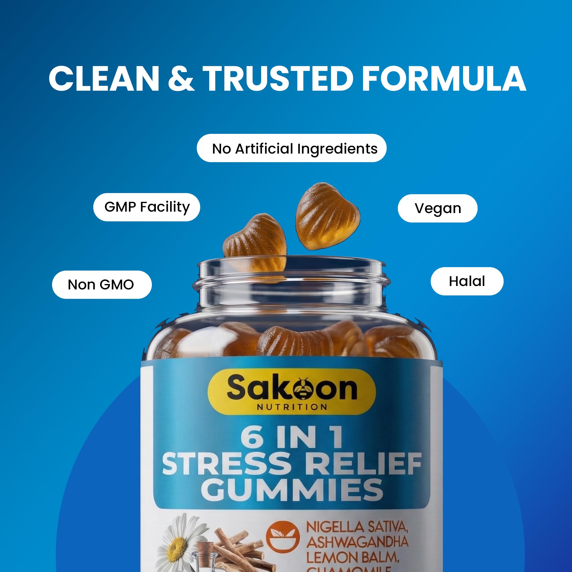 Sakoon Nutrition Sleep Gummies close-up of gummies
