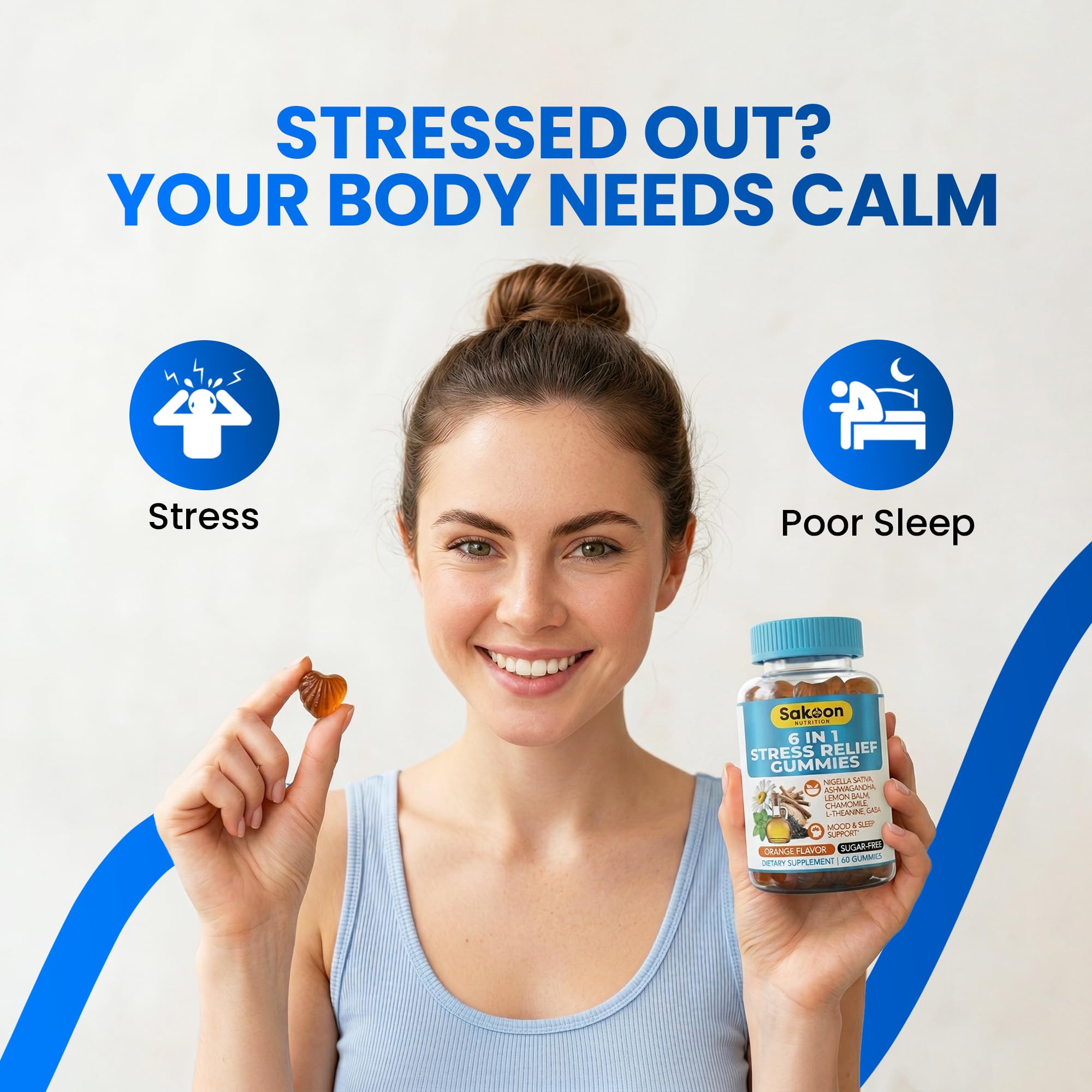 Sakoon Nutrition Sleep Gummies in lifestyle setting