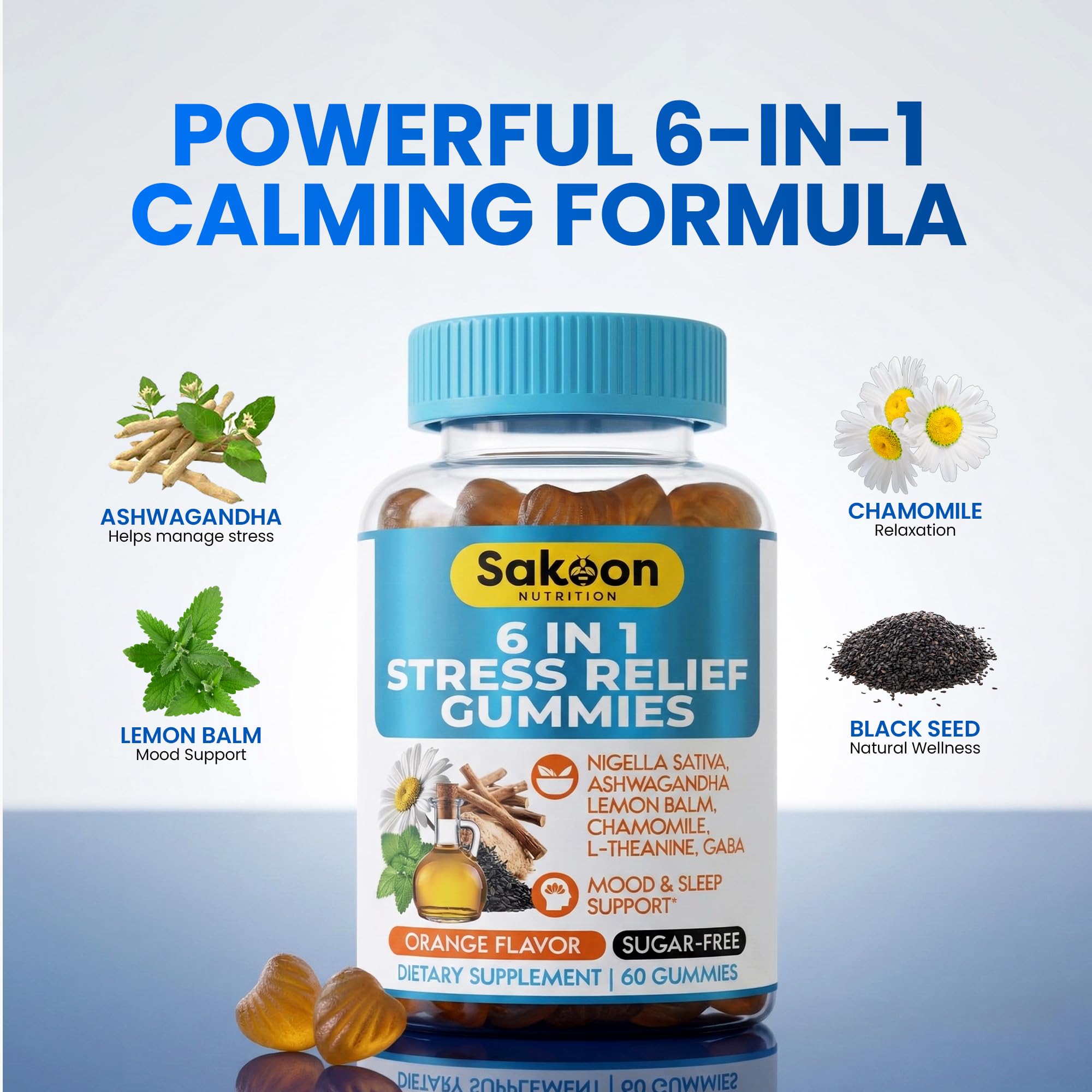 Sakoon Nutrition Sleep Gummies showing ingredients list