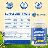 Sakpwer Colostrum Gummies side view showing gummies