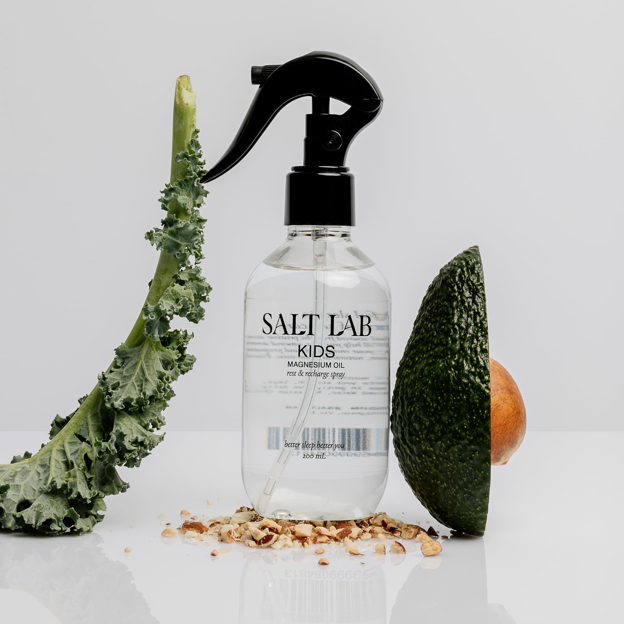 SALT LAB Kids Magnesium Oil Spray 200g in a child's room