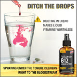 Salt Lake Supplements B12 Liquid Spray on a kitchen counter
