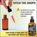 Salt Lake Supplements B12 Liquid Spray with measuring spoon