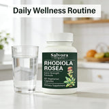 Salvora Organic Rhodiola Rosea Capsules 500mg lifestyle scene