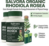 Salvora Organic Rhodiola Rosea Capsules 500mg side view