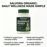 Salvora Organic Rhodiola Rosea Supplement lifestyle scene