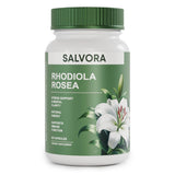 Salvora Rhodiola Rosea Herbal Supplement 60 Capsules front view