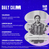 SAM+LEO daily wellness Gummies with ingredients list on back