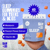 SAM+LEO Sleep Gummies packaging with 60 gummies