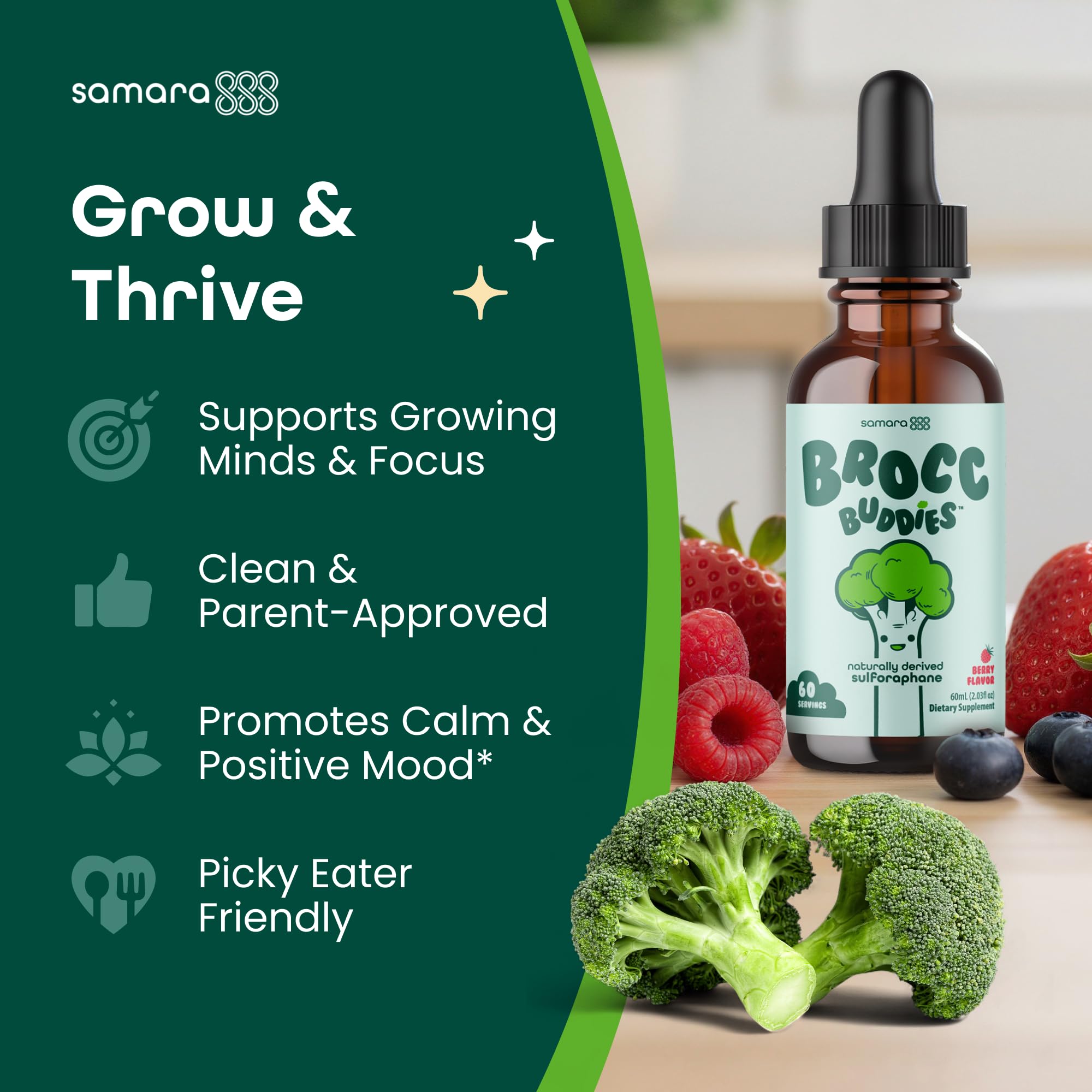 Samara 888 Bacopa Monnieri Liquid Supplement berry flavour