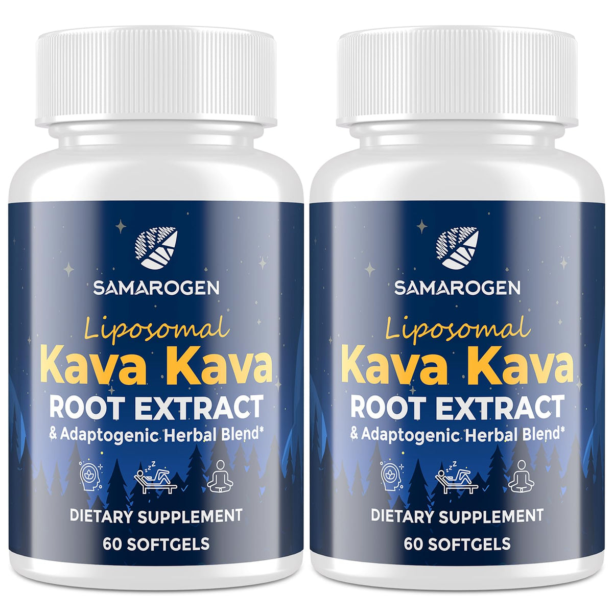 Samarogen Kava Kava Supplement 55% Kavalactones front view