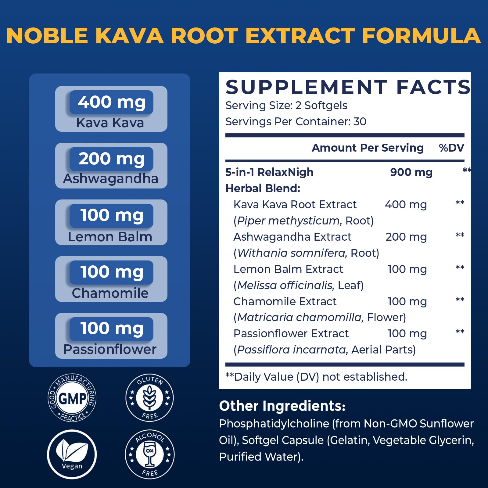 Samarogen Kava Kava Supplement packaging details