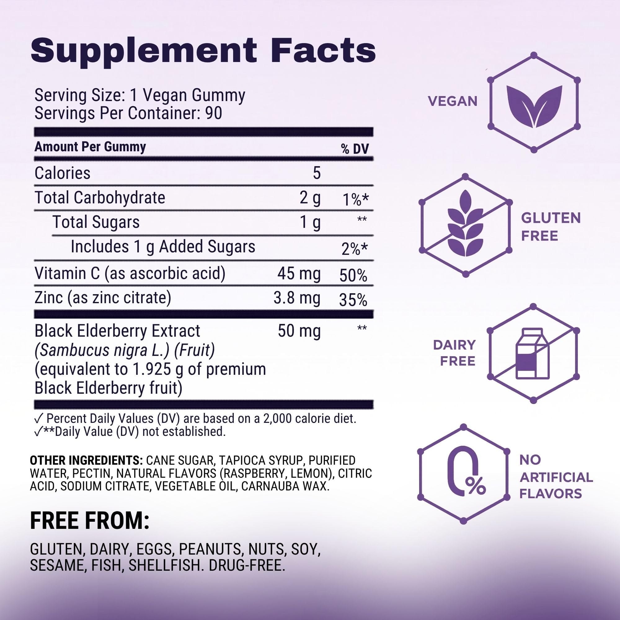 Sambucol Black Elderberry Gummies berry-flavour gummy close-up