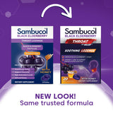 Sambucol Black Elderberry Pastilles back view with ingredients