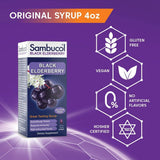 Sambucol Black Elderberry Syrup bottle side view