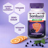 Sambucol Elderberry Gummies side view of the container