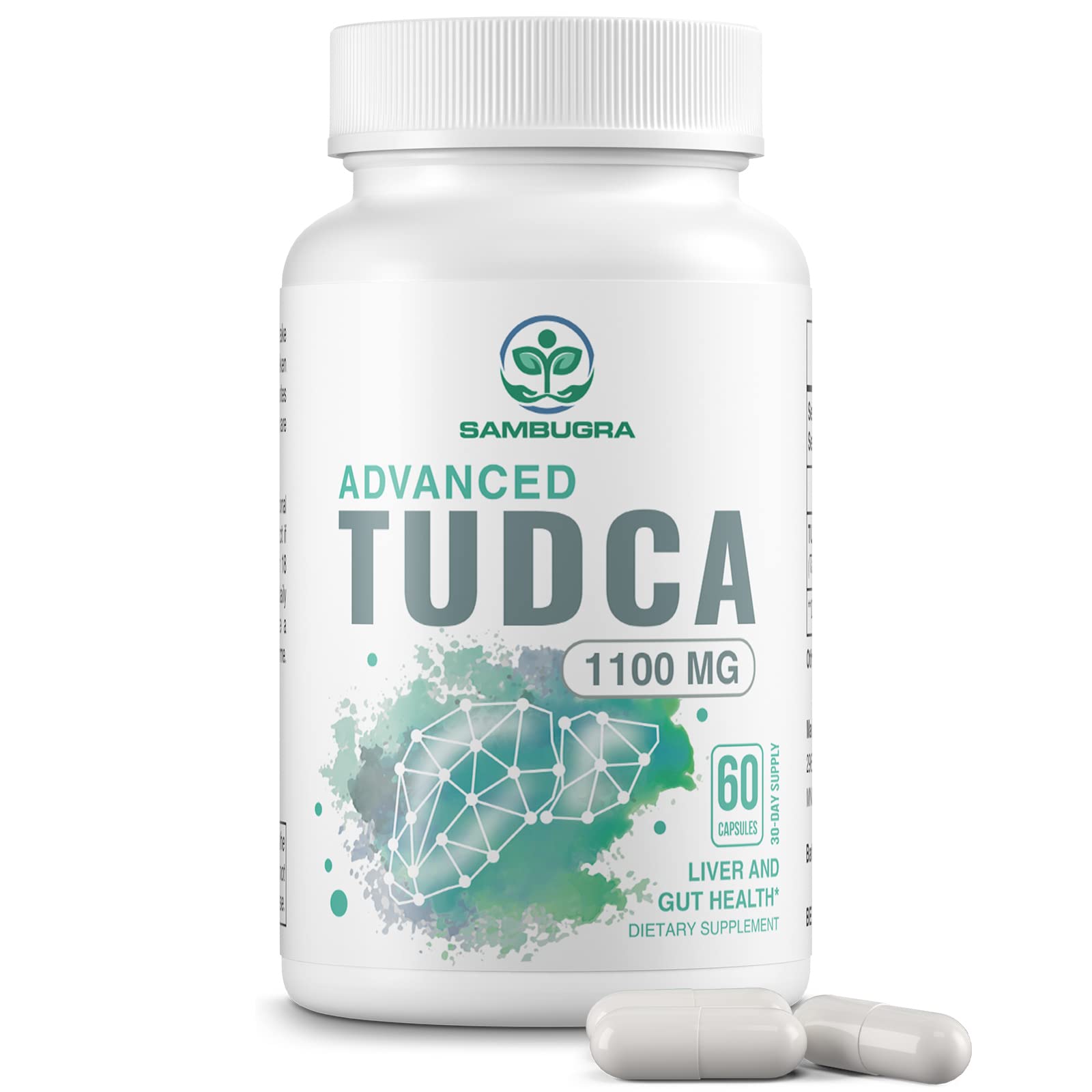 Sambugra TUDCA Supplement 1100mg 60 Capsules front view