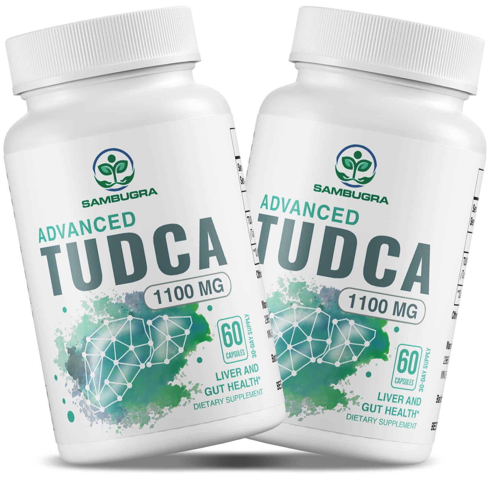 Sambugra TUDCA Supplement 1100mg 60 capsules front view