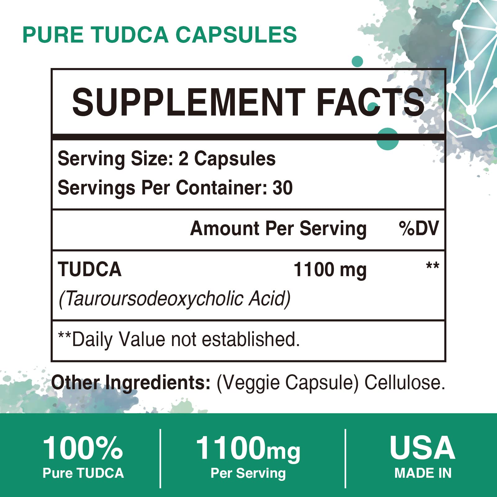 Sambugra TUDCA Supplement 1100mg ingredients list