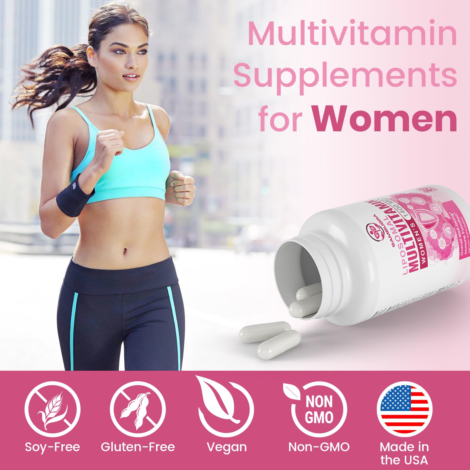 Sambugra Women's Multivitamins 1400mg bottle with capsules