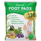 Samsali Foot Pads 120-Pack front view with packaging