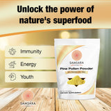 Samsara Herbs Pine Pollen packaging with scoop