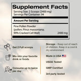 Samsara Herbs Pine Pollen Powder nutritional information