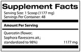 Samsara Herbs Quercetin Powder 57g scoop next to powder