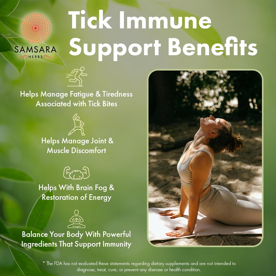 Samsara Herbs Tick daily wellness Support 240 Count Capsules bottle with label