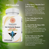 Samsara Herbs Tick daily wellness Support capsules in hand