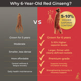 SAMSIDAE Korean Red Ginseng Drink back view with nutritional information