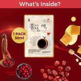 SAMSIDAE Korean Red Ginseng Drink lifestyle scene with honey