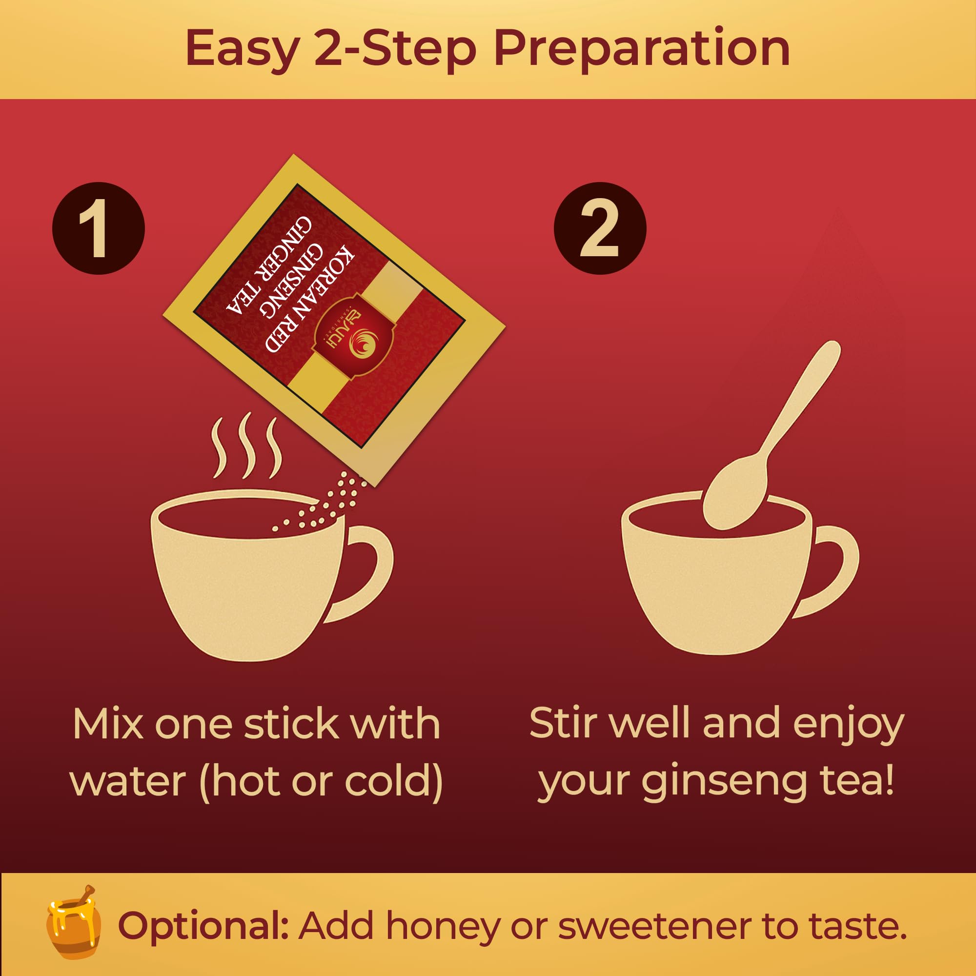 SAMSIDAE Korean Red Ginseng & Ginger Supplement in a glass of water