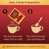 SAMSIDAE Korean Red Ginseng & Ginger Supplement in a glass of water