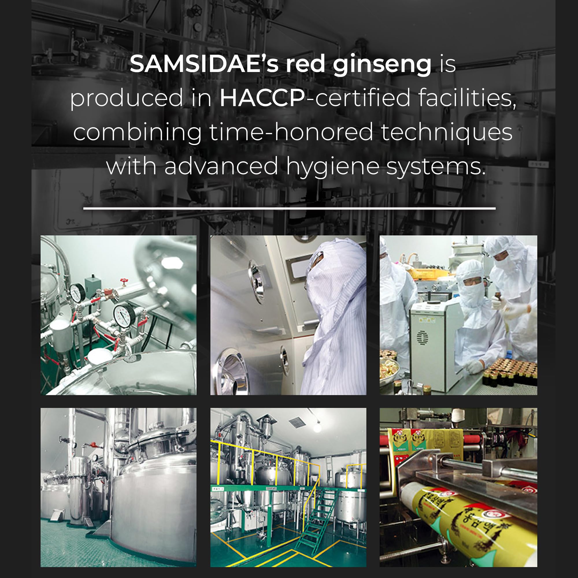 SAMSIDAE Korean Red Ginseng & Ginger Supplement ingredients list