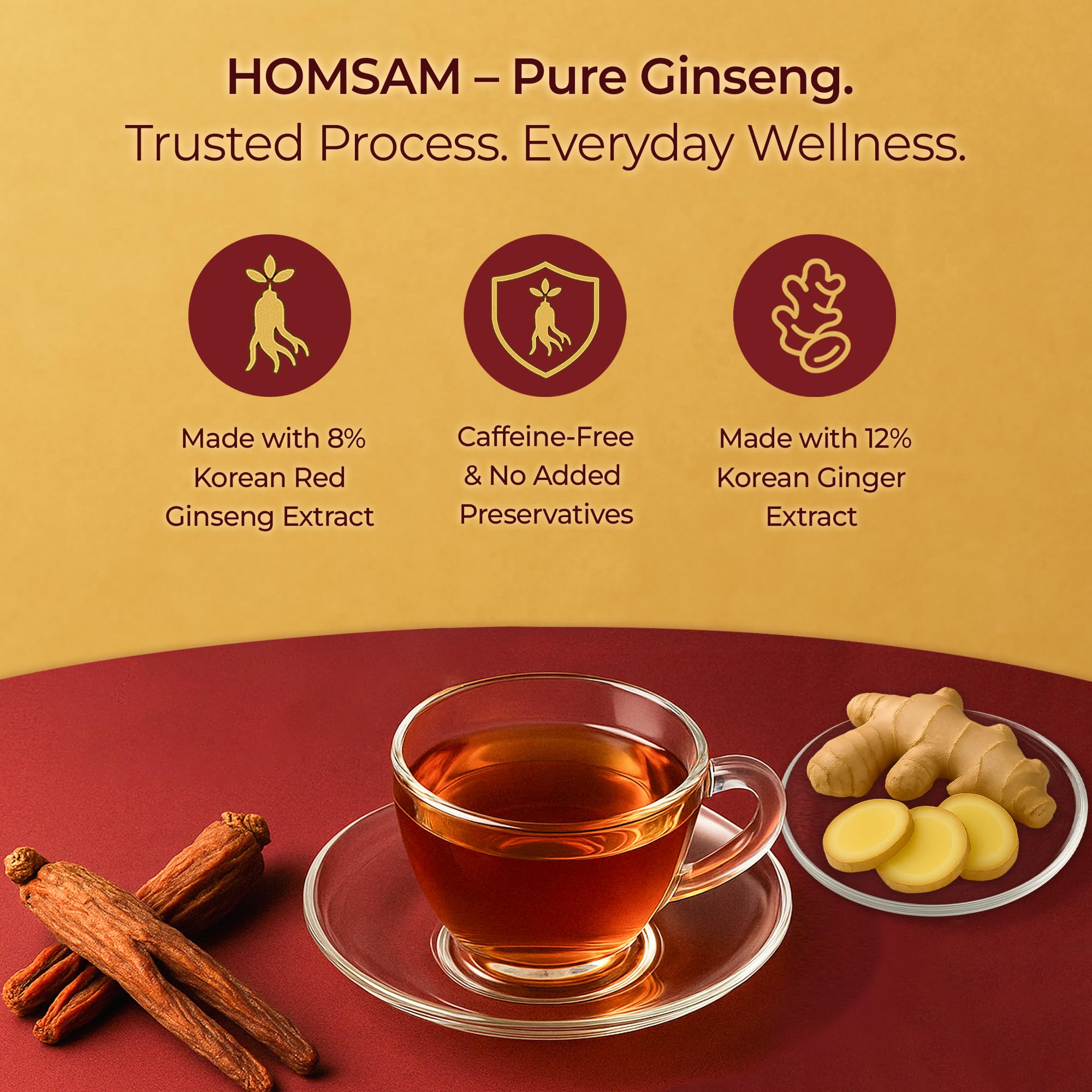 SAMSIDAE Korean Red Ginseng & Ginger Supplement packaging