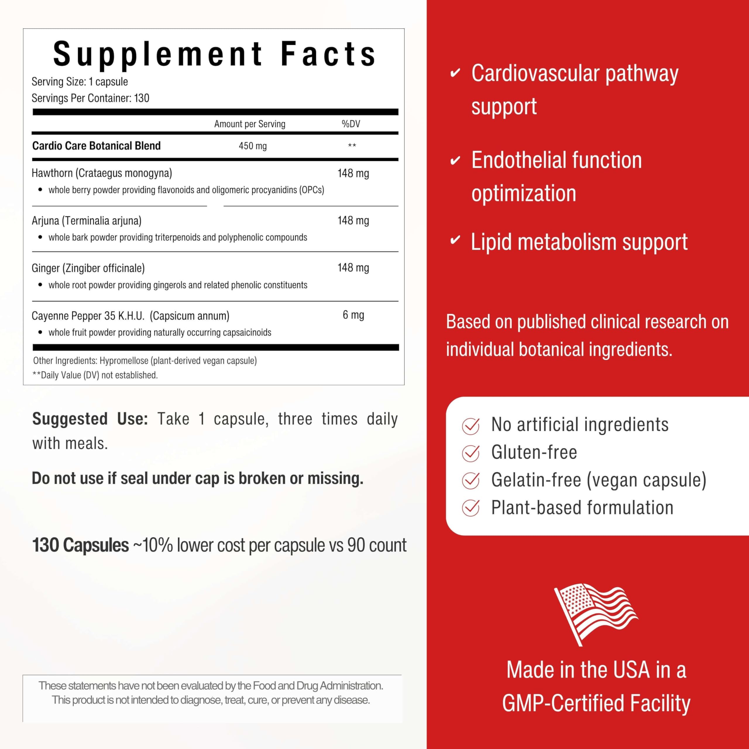 Sana Herbal Sciences Hawthorn Berry Supplement bottle side view