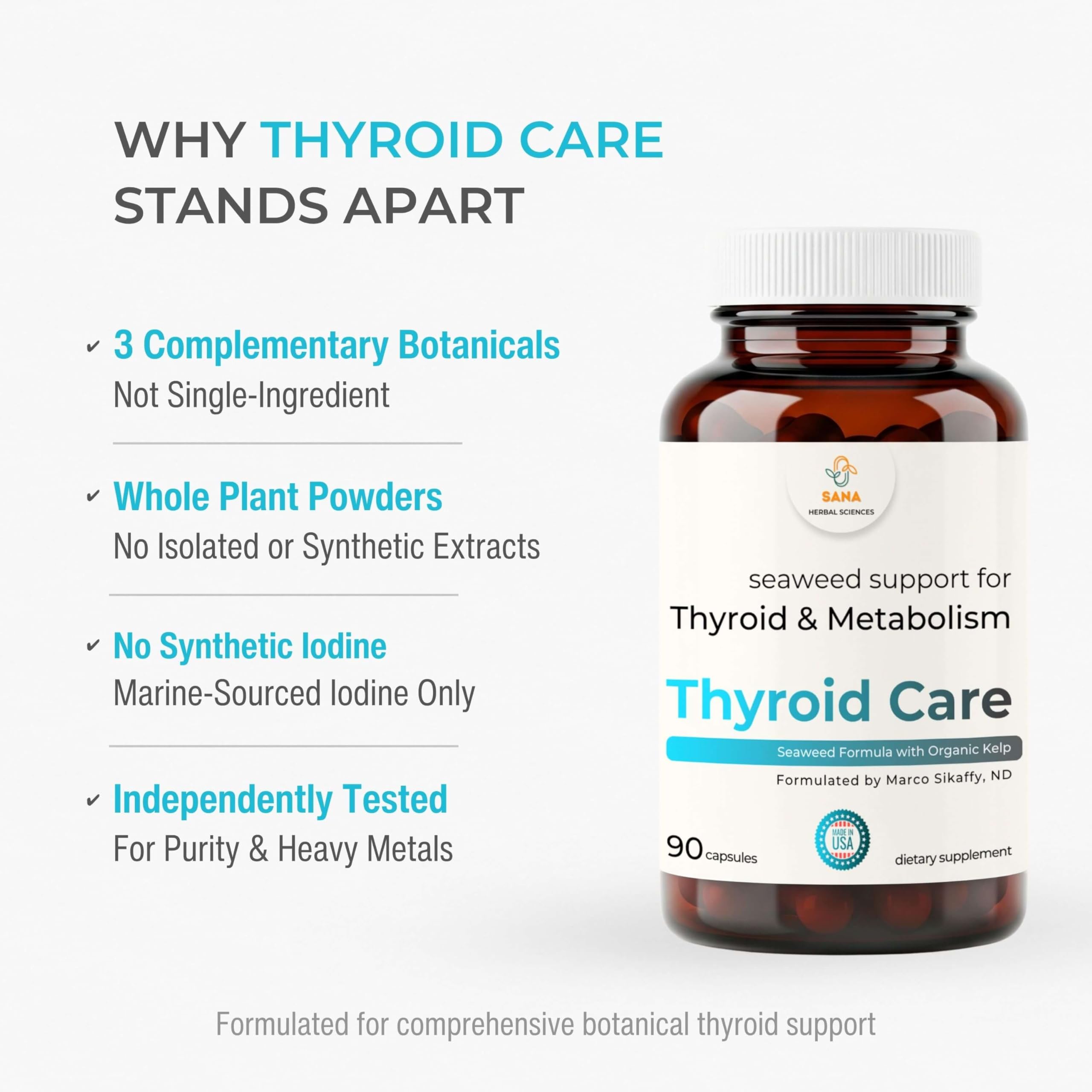 Sana Herbal Sciences Thyroid Care bottle top view