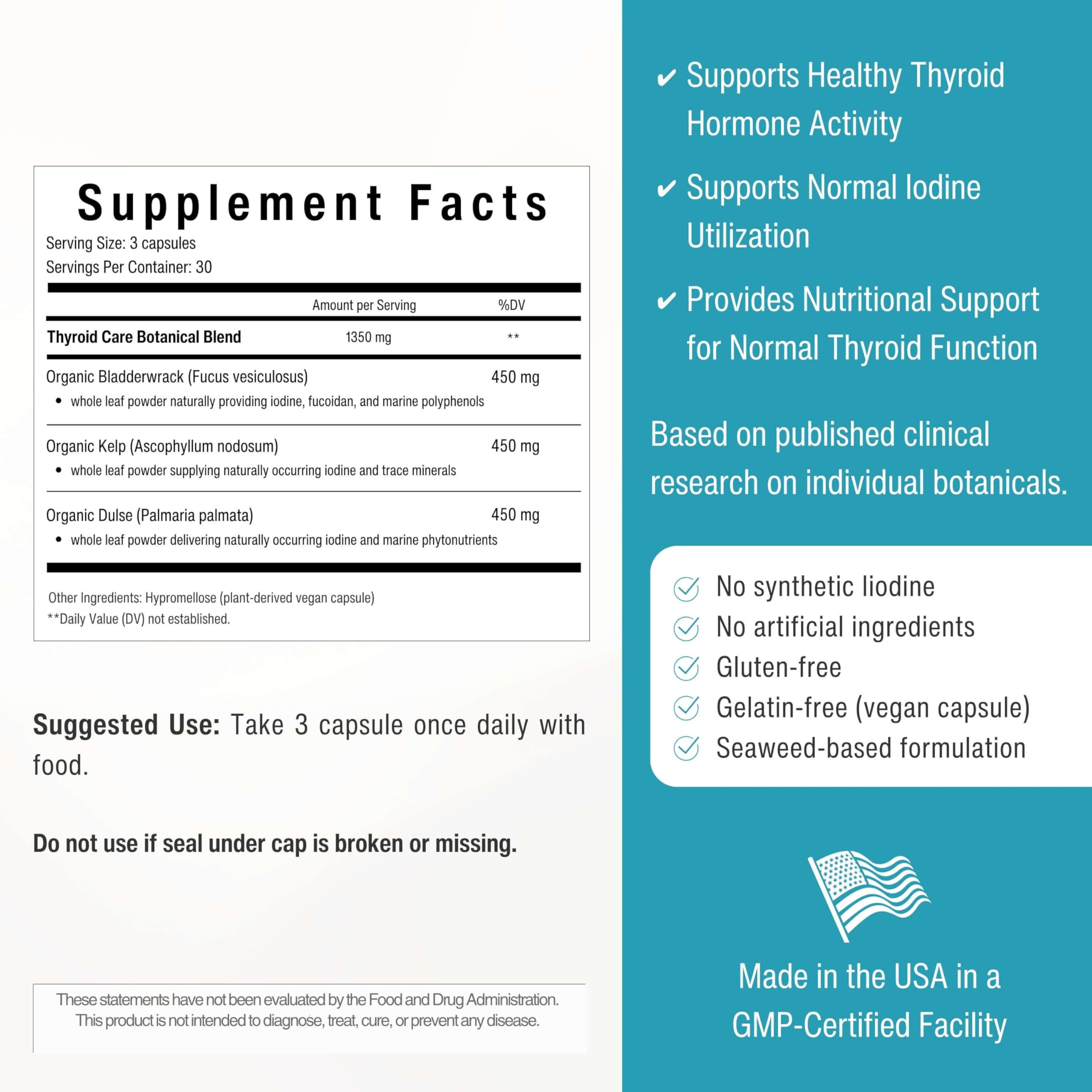 Sana Herbal Sciences Thyroid Care capsule format