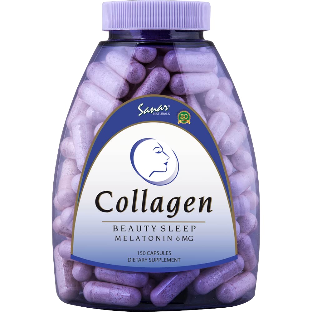 Sanar Naturals Collagen Beauty Sleep Supplement capsule front view