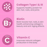 Sanar Naturals Collagen Pills displayed with a measuring spoon