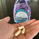 Sanar Naturals Multi Collagen Complex with a glass of water
