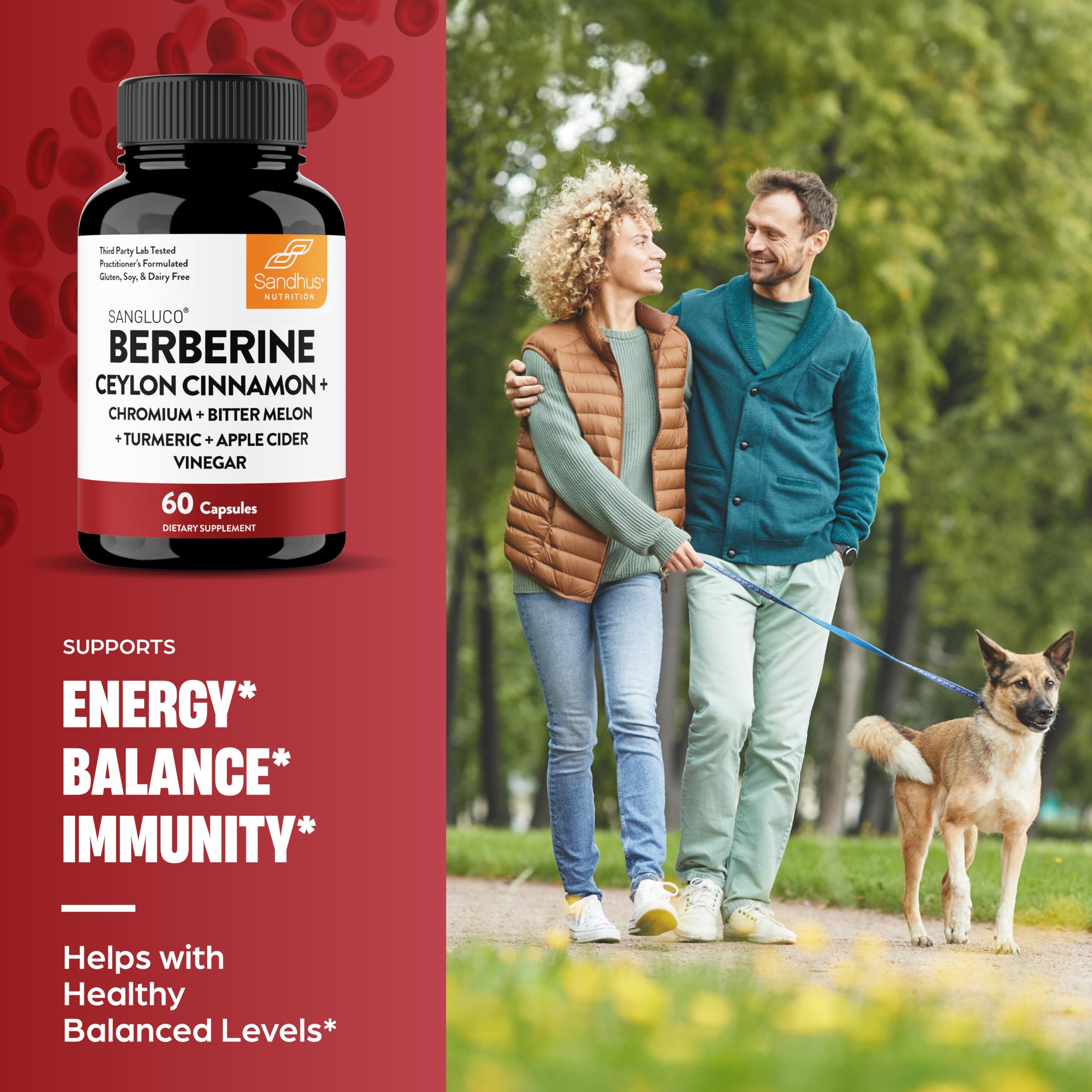 Sandhu's Advanced Berberine Ceylon Cinnamon Supplement with herbal ingredients