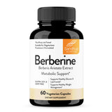 Sandhu's Berberine HCL Supplement 500mg capsules front view