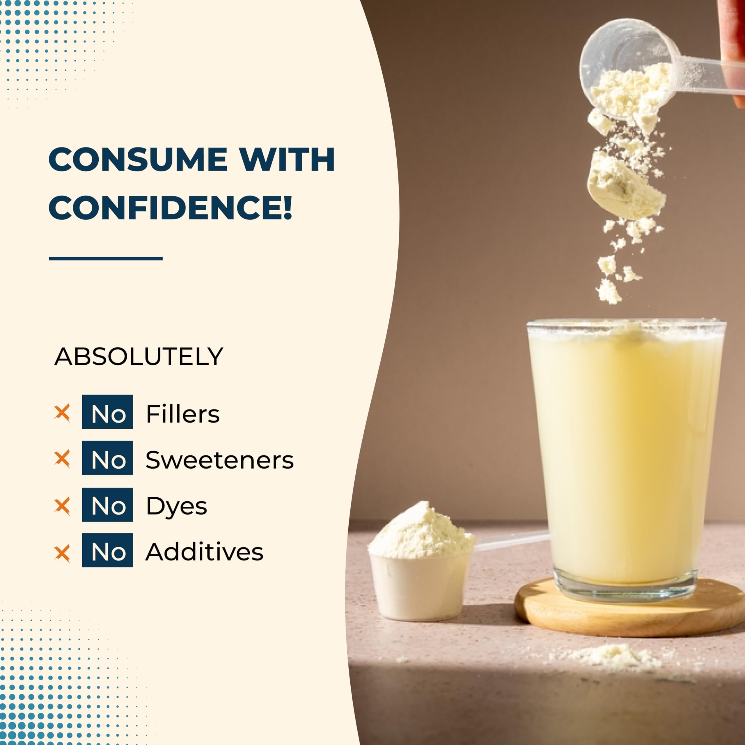 Sandhu's Colostrum container on a kitchen counter