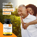 Sandhu's Curcumin C3 Complex 500mg supplement on a wooden table
