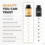Sandhu's Debloat Herbal Supplement capsules in hand