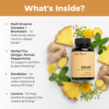 Sandhu's Debloat Herbal Supplement packaging side view