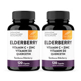 Sandhu's Elderberry Capsules front view with label